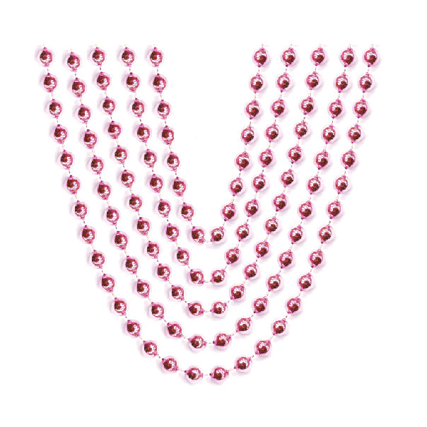 5 Pcs. 32"x6 mm Metallic Necklaces - Pink (24 Packs)