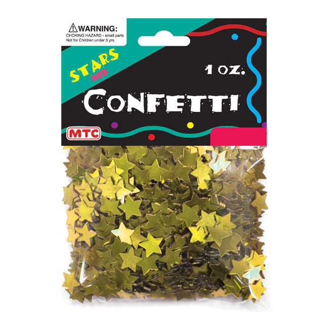 1 Oz. Star Confetti - Metallic Gold (24 Packs)