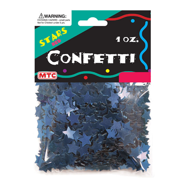 1 Oz. Star Confetti - Metallic Blue (24 Packs)