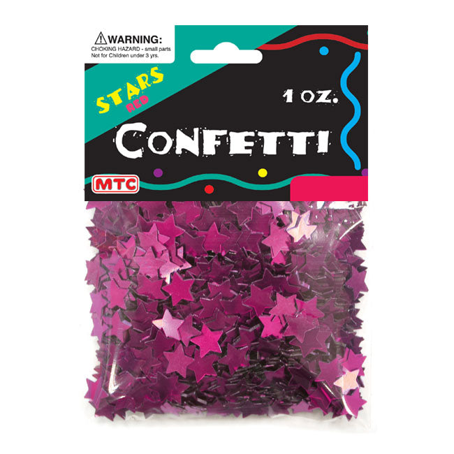 1 Oz. Star Confetti - Metallic Magenta (24 Packs)