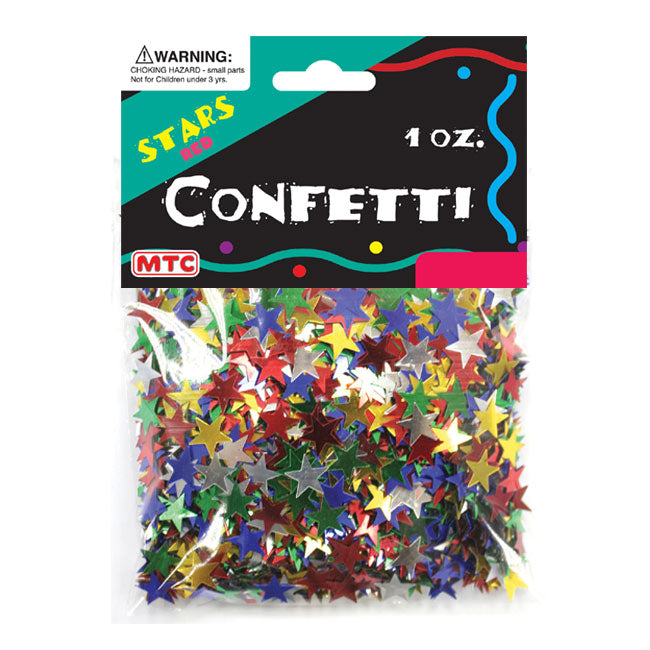1 Oz. Star Confetti - Metallic Assorted (24 Packs)