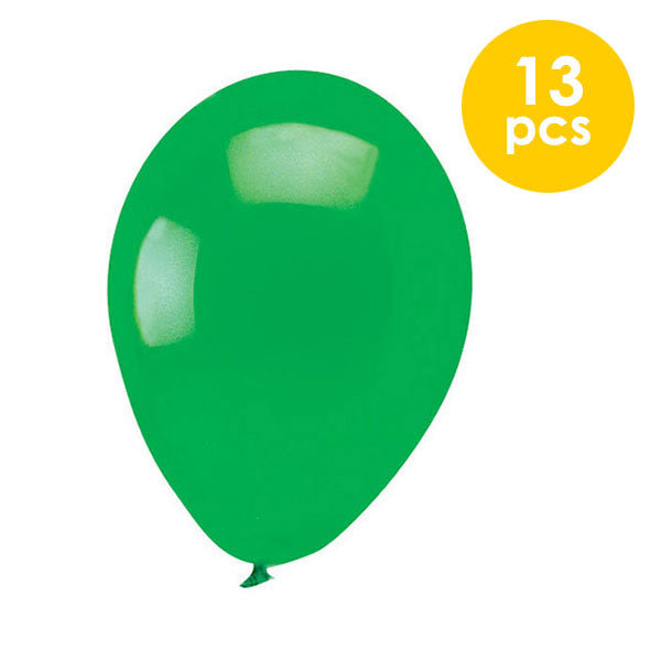 13 Pcs. 10" Balloons - Green (24 Packs)