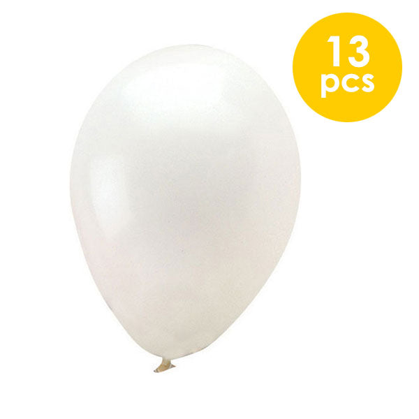 13 Pcs. 10" Balloons - White (24 Packs)