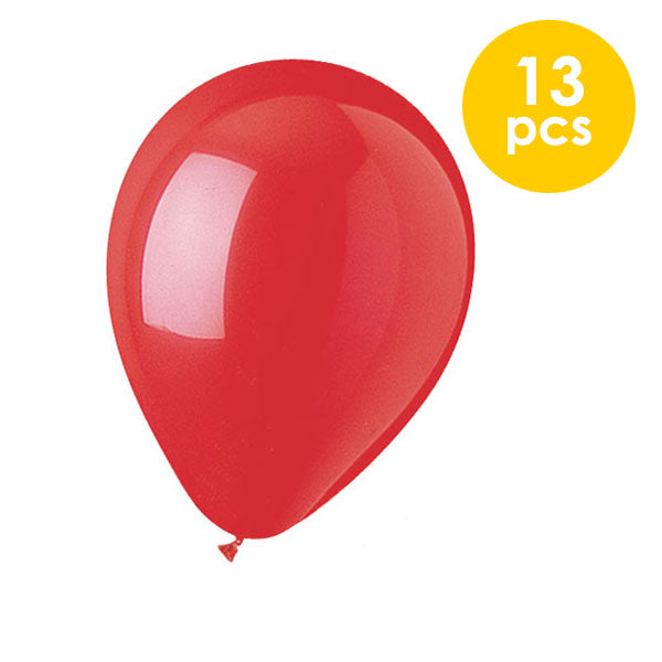 13 Pcs. 10" Balloons - Red (24 Packs)