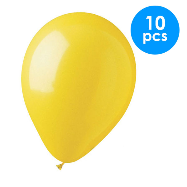 10 Pcs. 12" Balloons - Yellow (24 Packs)