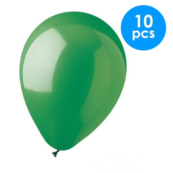 10 Pcs. 12" Balloons - Green (24 Packs)