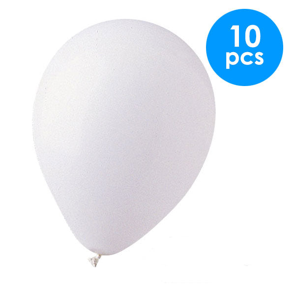 10 Pcs. 12" Balloons - White (24 Packs)