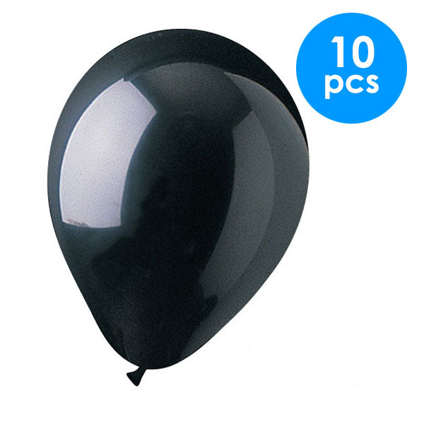 10 Pcs. 12" Balloons - Black (24 Packs)