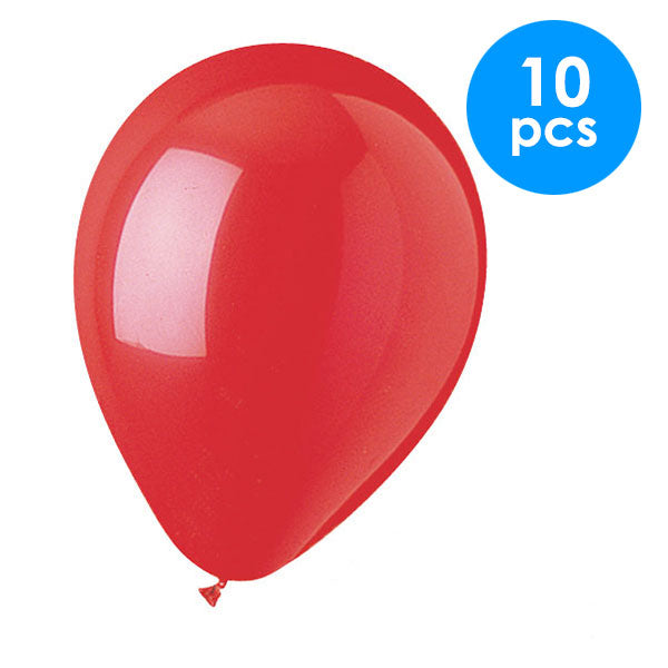 10 Pcs. 12" Balloons - Red (24 Packs)