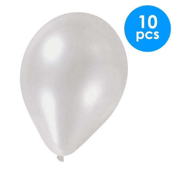 10 Pcs. 12" Pearlized Balloons - White (24 Packs)