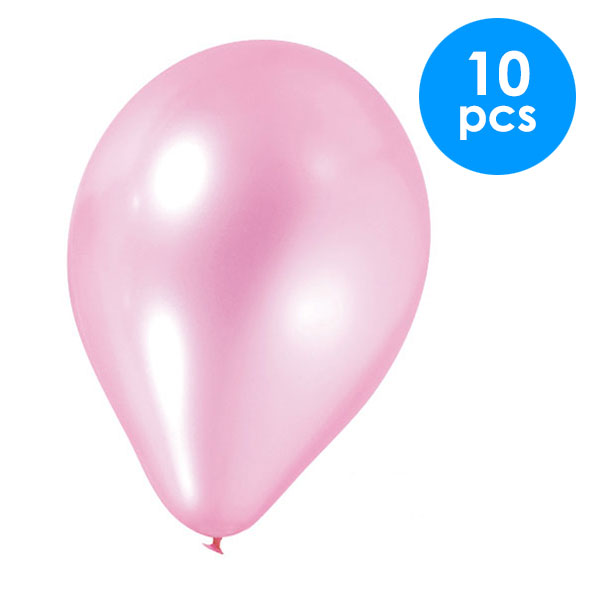 10 Pcs. 12" Pearlized Balloons - Pink (24 Packs)