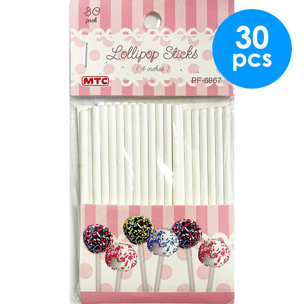 30 Pcs. 4" Lollipop Sticks (24 Packs)