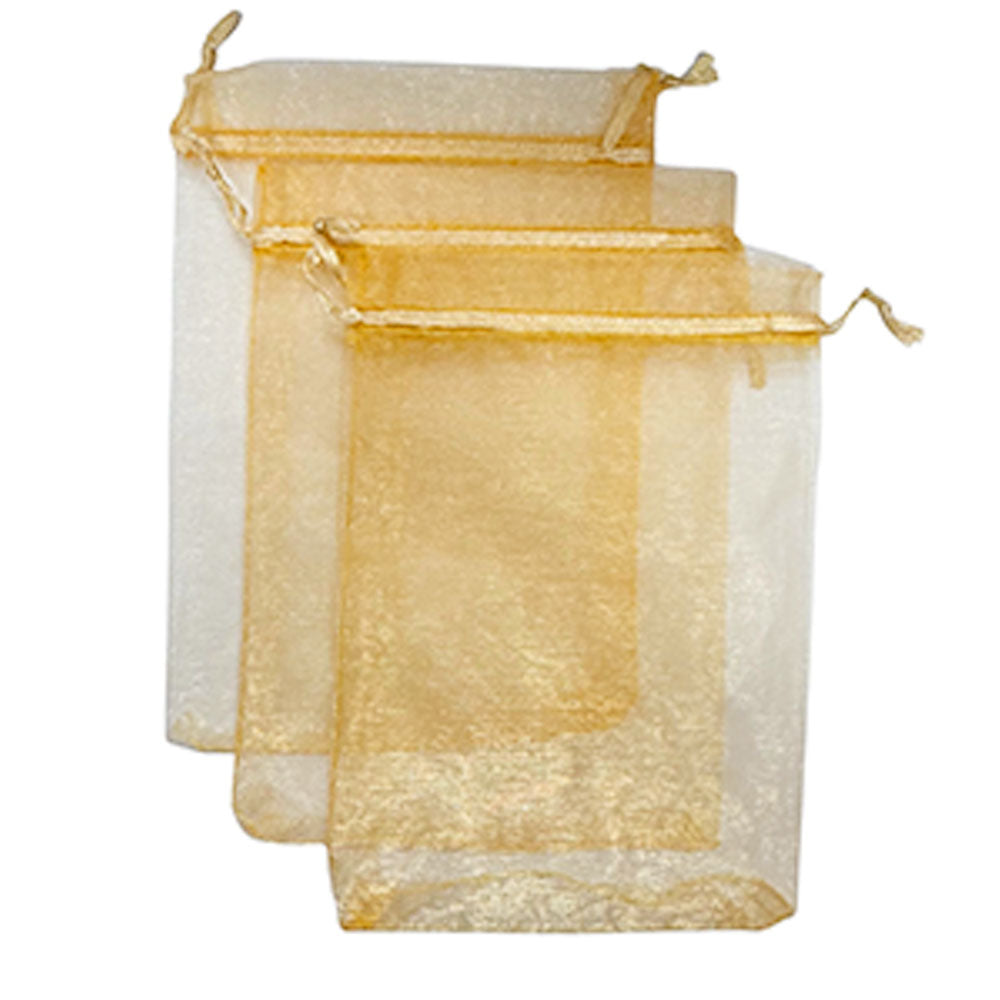 3 Pcs. 5x6.5" Pouches - Gold (24 Packs)