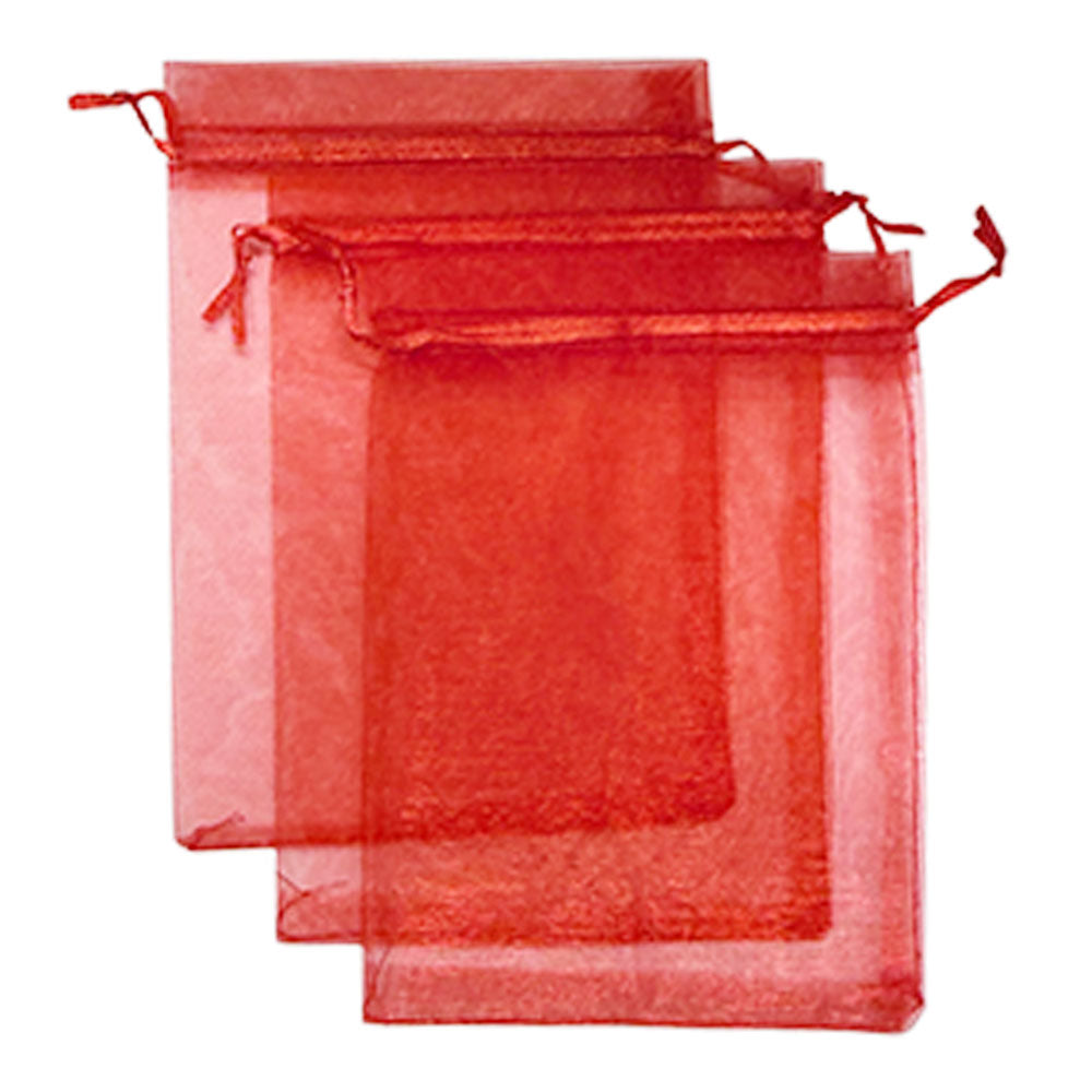 3 Pcs. 5x6.5" Pouches - Red (24 Packs)