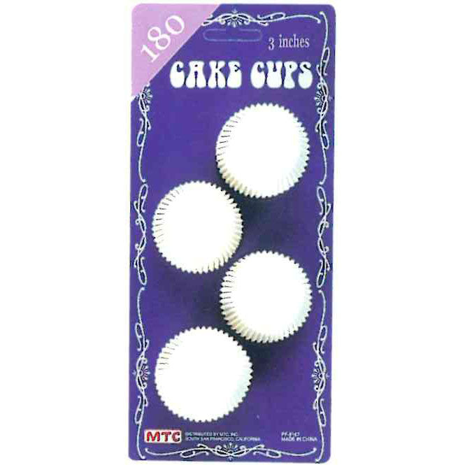 180 Pcs. 3” Cake Cups - White (24 Packs)