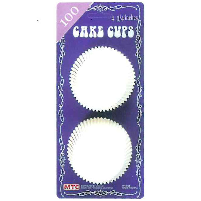100 Pcs. 4.75” Cake Cups - White (24 Packs)