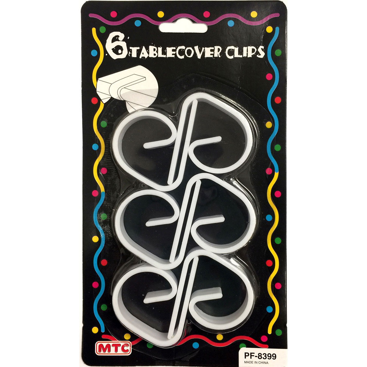 6 Pcs. Tablecover Clips - Assorted (24 Packs)