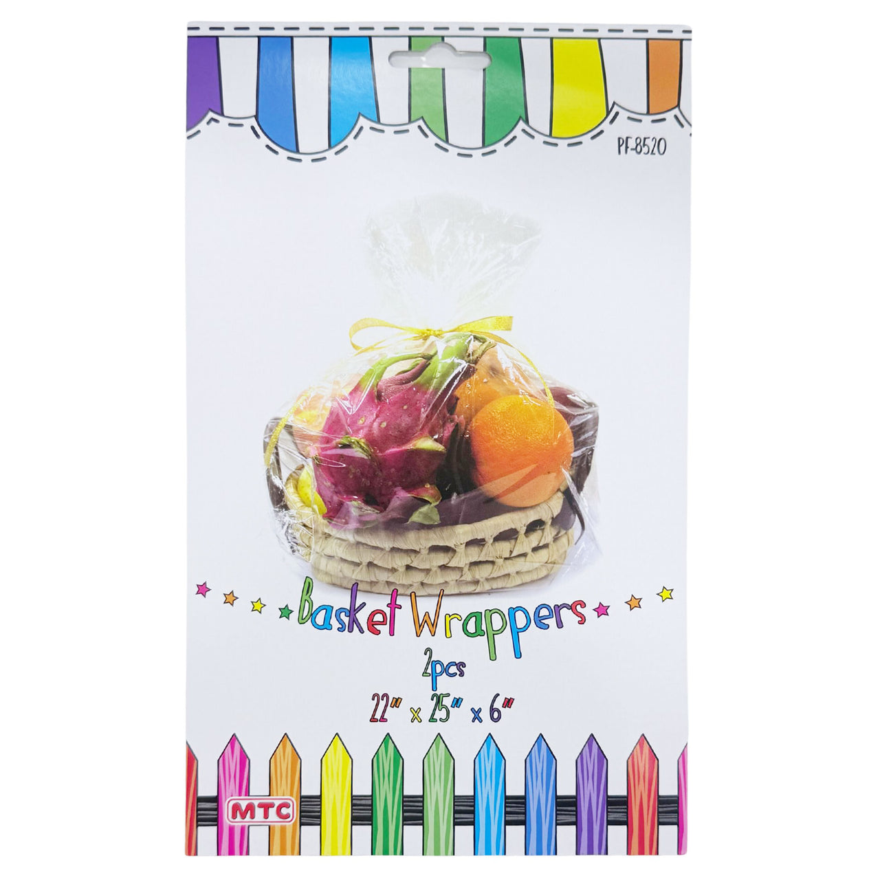 2 Pcs. Clear Basket Wrappers (24 Packs)
