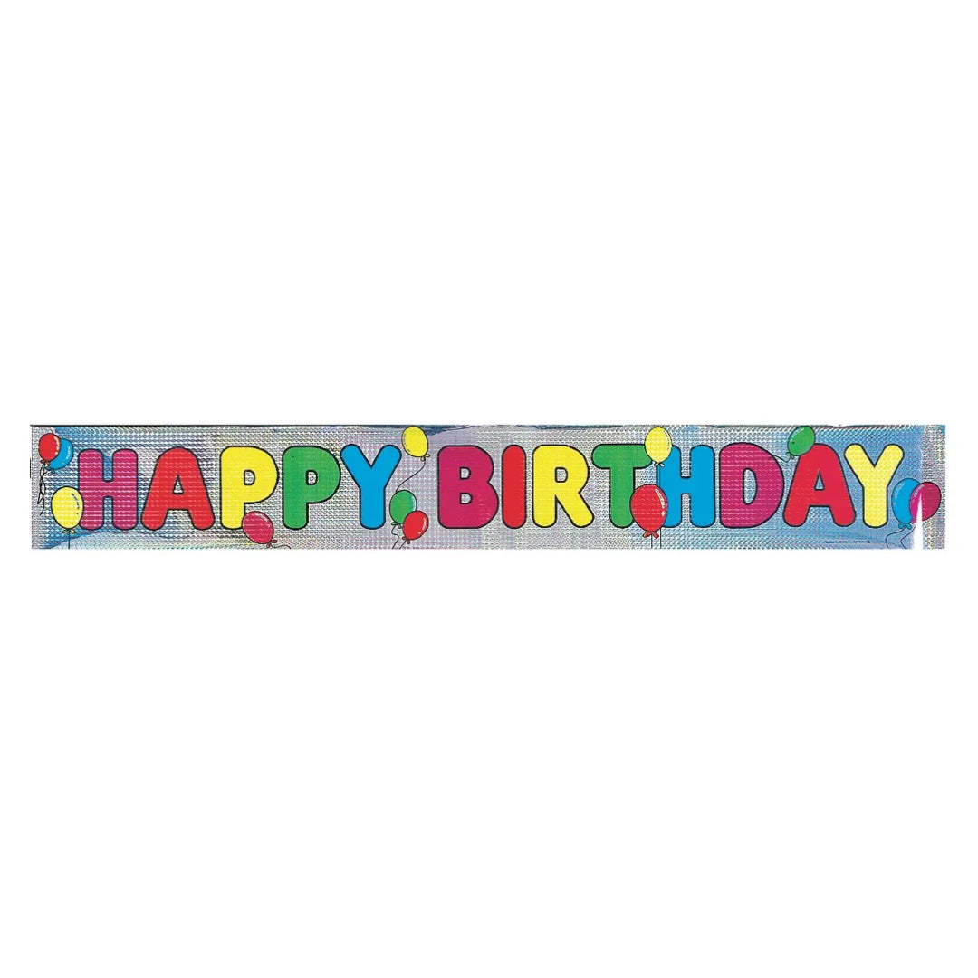 12 Ft. Happy Birthday Laser Banner (24 Packs)