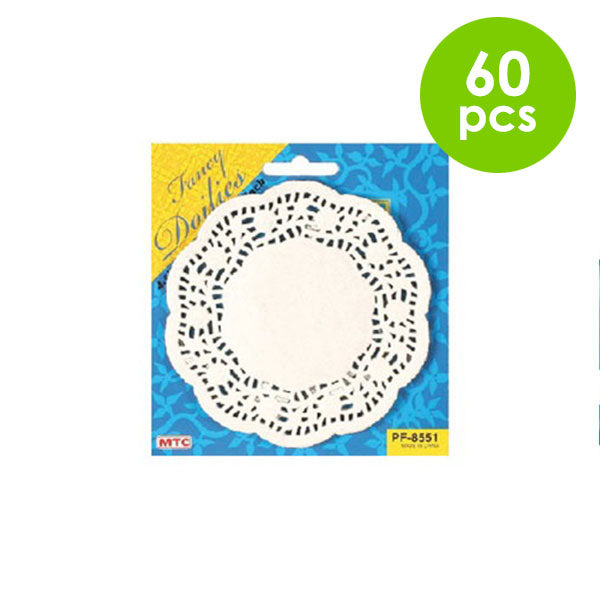 60 Pcs. 4.5" Doilies - White (24 Packs)