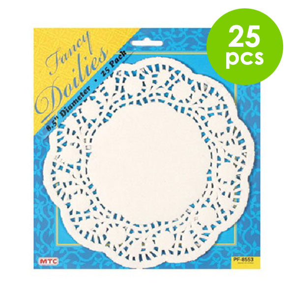 25 Pcs. 8.5" Doilies - White (24 Packs)