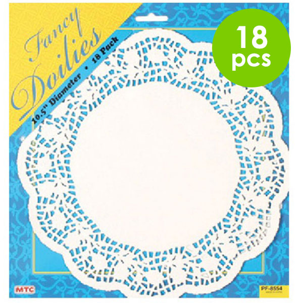 18 Pcs. 10.5" Doilies - White (24 Packs)