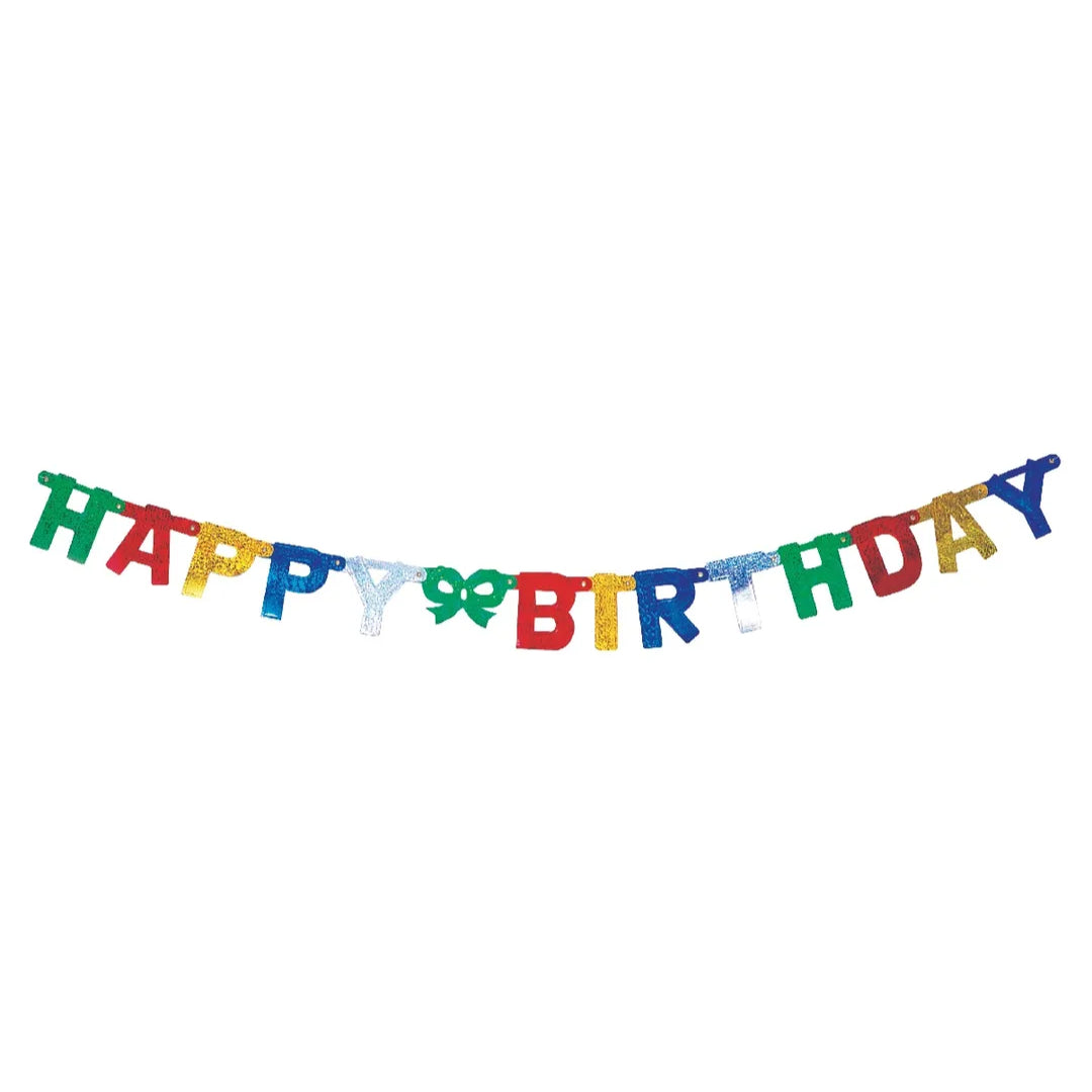 Happy Birthday Letter Banner - Laser (24 Packs)
