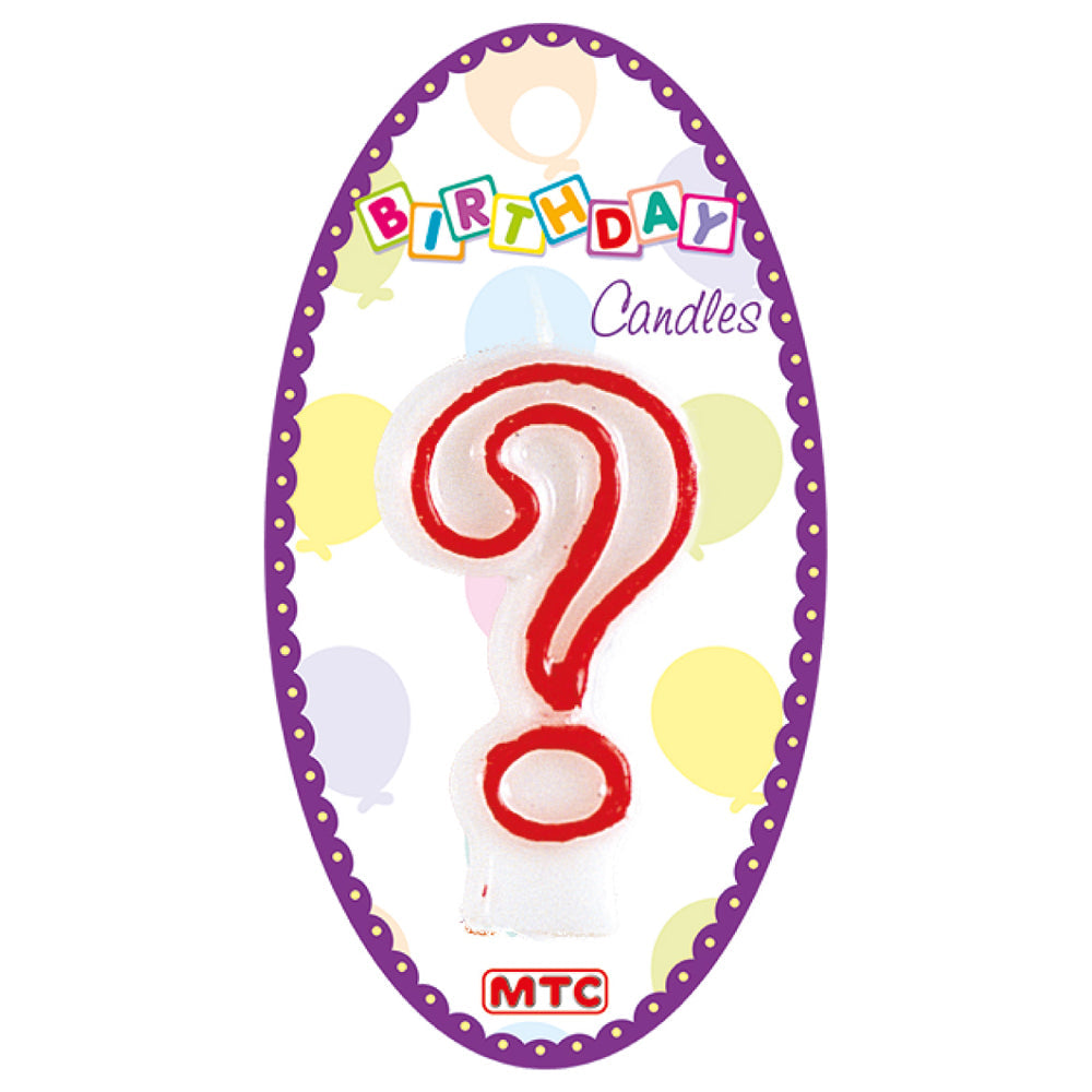 3" White Numeral Candle - #? (24 Packs)