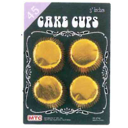 45 Pcs. 3” Cake Cups - Gold (24 Packs)