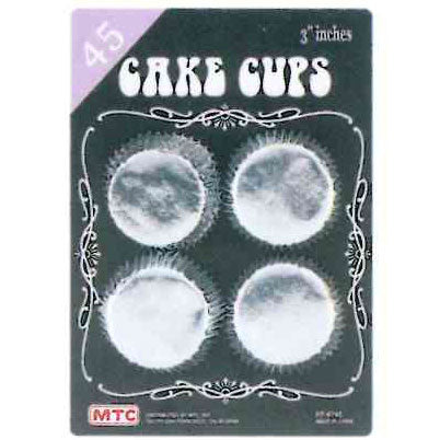 45 Pcs. 3” Cake Cups - Silver (24 Packs)