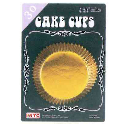 30 Pcs. 4.75” Cake Cups - Gold (24 Packs)