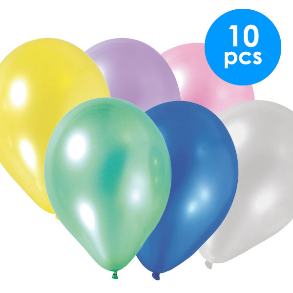 10 Pcs. 12" Pearlized Balloons - Assorted (24 Packs)